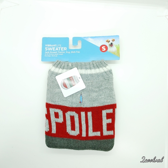 Spoiled Striped Color Block Dog Sweater Small - Picture 2 of 5